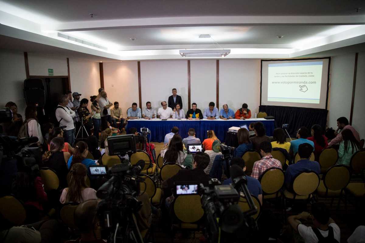 Rueda de prensa. MUD.