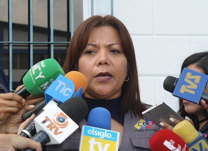 Neira López, directora regional CNE, Aragua