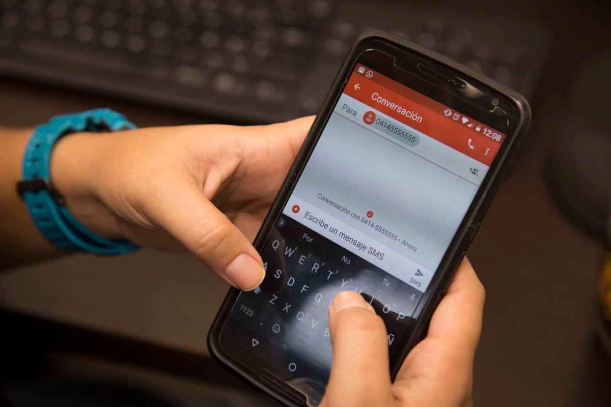 Transferencia, mensaje de texto