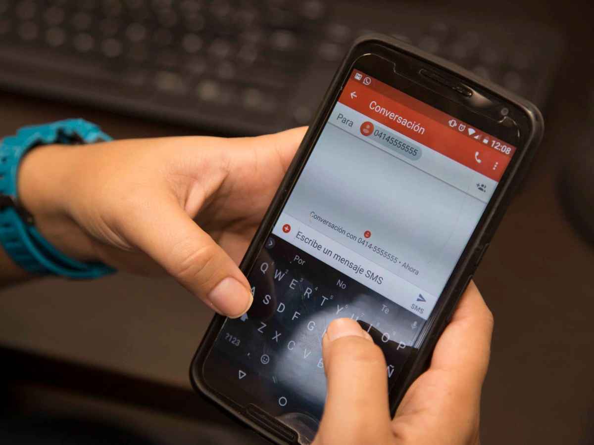 Transferencia, mensaje de texto