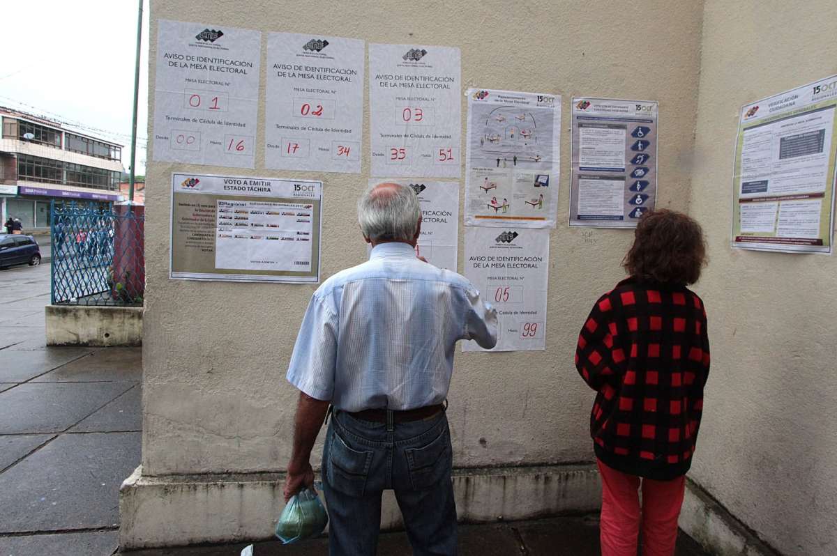Centro de votación. San Cristóbal. Táchira.