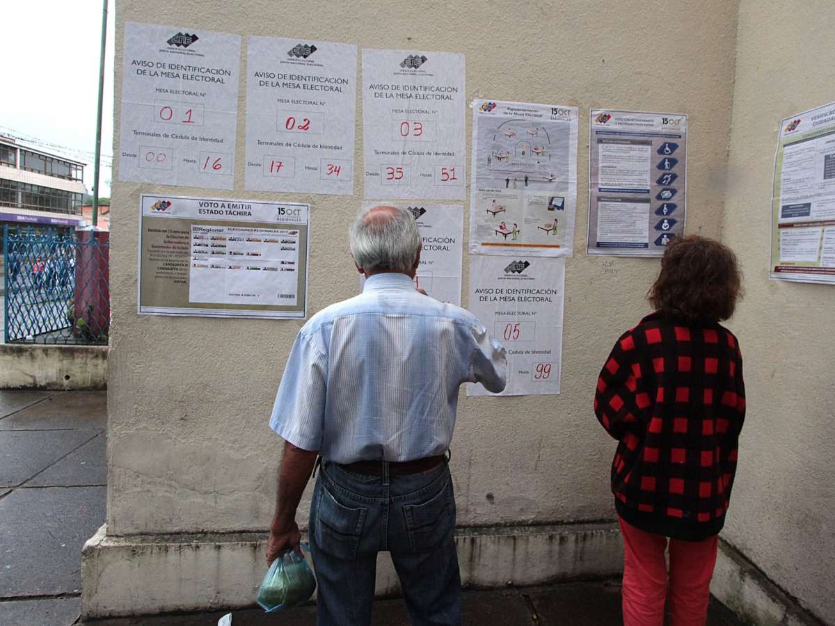 Centro de votación. San Cristóbal. Táchira.