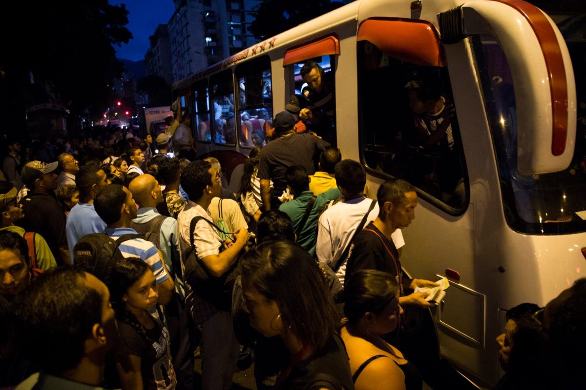 Colapso de transporte publico San Martin, Capitolio, Capuchino