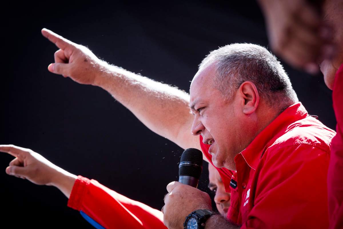 Marcha oficialista 23 de enero. Diosdado Cabello.