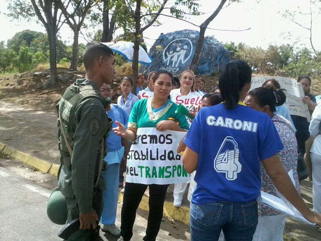 Enfermeras Guayana protesta
