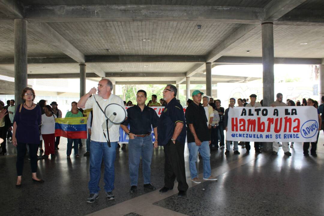 Trabajadores universitarios-protesta profesores de la ucv
