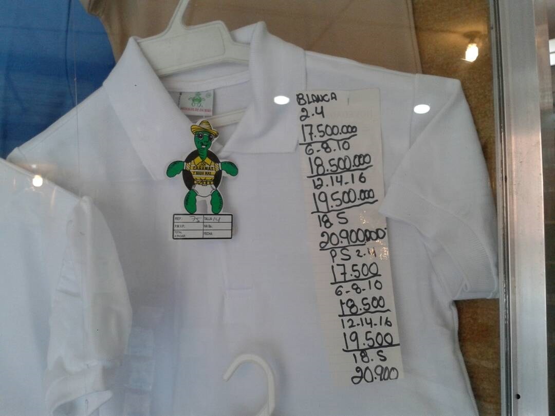 bolívar soberano inflación uniformes precios