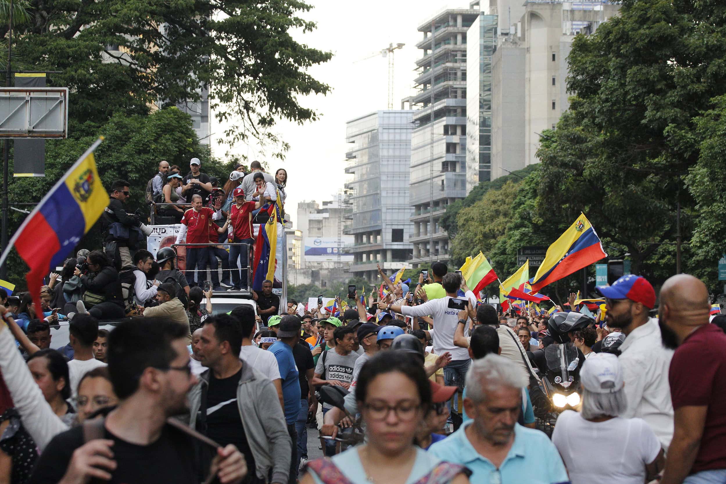 motorizado, personas, caravana, oposición, marcha, 4 de julio